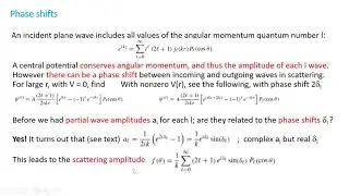 PHYS 390 Class 24: Phase shifts and Born approximation