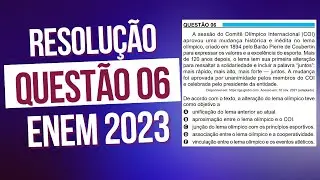 Resolução questão 06 (PROVA AZUL) | Linguagens ENEM 2023