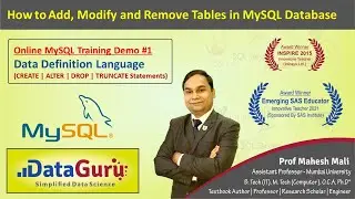 Create, Modify & Drop Tables | Practice Session  #1 | Data Definition Language(DDL) | MySQL TRAINING