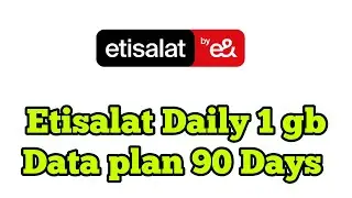 How to activate Etisalay daily 1 gb data plan 90 days