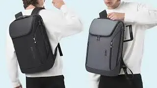 Mochila para laptop multiuso BANGE à prova d'água 15,6" com carregamento USB