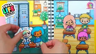 How to draw School in Toca Life World - Tutorial Quiet Book - Toca Boca Paper Crafts