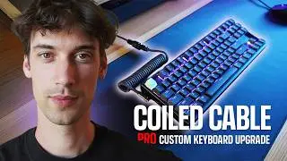 Making my PC setup more elite with a coiled keyboard cable