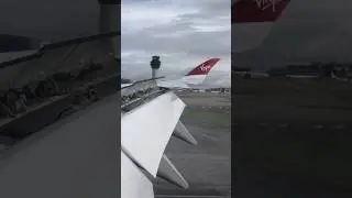 Virgin Atlantic A350-1000 arrival at Manchester airport