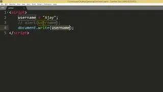 Javascript tutorial in Hindi - 3 print values using document object, console object & alert box