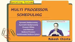 OS Multi Processor Scheduling || Processor Affinity || Multicore systems || Multithreaded Multicore