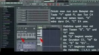 FL Studio Minitutorial Deutsch: Wie man die Pc Tastatur in ein Midikeyboard umwandelt.