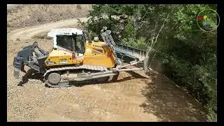 LIEBHERR 746 dozer ile  yol girişi genişletme -10 #keşfet #komatsu #bulldozer #liebherr