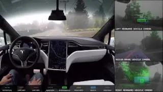 Тesla Motors Илона Маска показывает, как дорогу «видит» автомобиль, в режиме автопилота