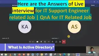 Here are the Answers of Live interview for IT Support Engineer related Job | QnA for IT Related Job