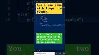 Are i use else with loops in python __ python interview question and answer __ options yes or no