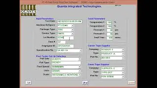 Peel Force Tester with instant SPC Points from Five Min and Five Max Data Points.