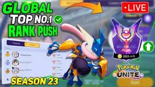 Global Top No.1 Rank Push! Day 20 Let's do it Live | Pokemon unite