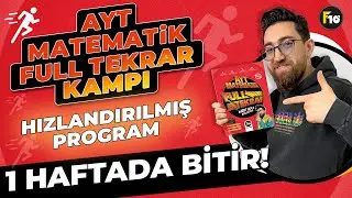 1 Haftada AYT Matematik Bitecek!  | AYT Full Tekrar 7 Günlük Hızlandırılmış Program | #sondüzlük
