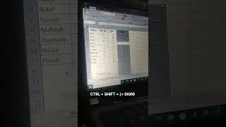 excel shortcut to add cells in excel 🤯 #excel #shorts #shortcutkeys