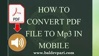 HOW TO CONVERT PDF TO VOICE MP3