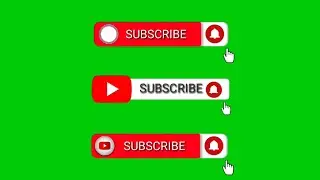✅Subscribe Button And Notification Bell With Sound Effects Green Screen |  Subscribe Button Green