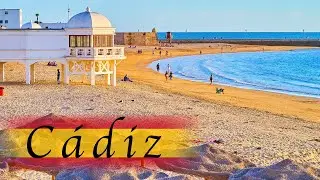 Pleasant city walk in old Cadiz, Andalusia, Spain