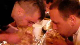 Man vs Food, 5 lb burrito eating challenge vs @Joey Chestnut