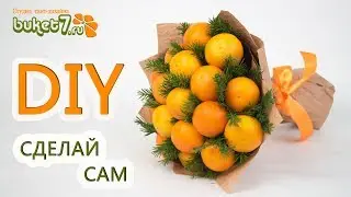 🍊 DIY Mandarin Orange Bouquet! New Year's Fruit DIY 🎄