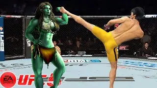 🐲 UFC4 Bruce Lee vs She-Hulk EA Sports UFC 4  Super Battle 🐲