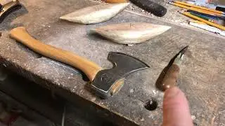 Walnut kayak 2 woodcarving