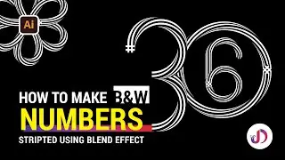 Advance Adobe Illustrator Tutorial : Numbers Striped Designs | @jitendradesigns