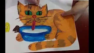 Интерактивный кот из бумаги своими руками