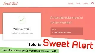 Sweet Alert Tutorial