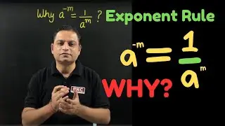 Why a^-m = 1/a^m | How to convert negative exponent into positive | Concept Clarification  by NK Sir