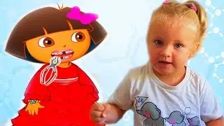 Играем в доктора лечим зубы. Стомотолог. Play doctor treat teeth. Игра как мультфильм для детей