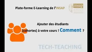 Partie 2 : Création d’un cours sur la plate-forme E-Learning de l’INSAP (suite)