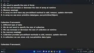 Session - 66 (Array vs Collection Framework || Collection Interface vs Map Interface)