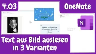 4.03 | Text aus Bild auslesen in 3 Varianten | OneNote MasterClass