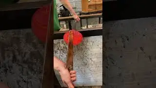 Glass heart - glassblowing 