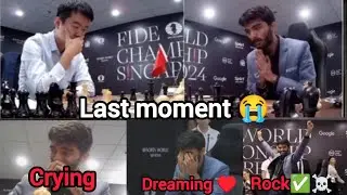 Gukesh vs Ding last moment | Ding blunder😱| Gukesh crying😭 #chess #chessworldchampionship2024