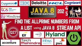 Java 8 Stream API Interview Questions: Collect Prime Numbers from a List using Java 8 Stream API