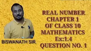 CHAPTER 1 OF CLASS 10 MATHEMATICS Ex:1.4, Question No. 1