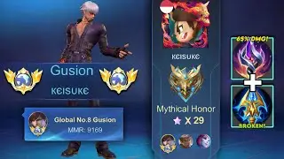 NO CUT! THIS IS HOW TO PLAY TOP GLOBAL GUSION IN RANKED FULL GAMEPLAY!! (Intense match)