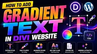 How to add gradient text in divi wordpress website