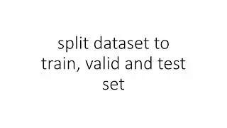 split dataset to train, valid and test set in PyTorch