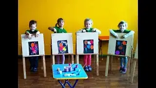 Рисование брызгами / Необычное рисование / Звездное небо дома