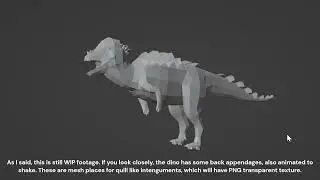 Pachycephalosaurus shaking (WIP) - Blender Test Animation