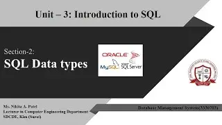 SQL Datatypes | Unit-3 | Lecture-2