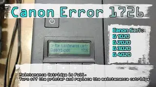 Error 1726 Canon G1020 G2020 G3020 G4020