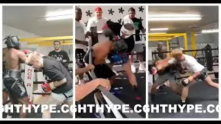 JAKE PAUL "KNOCK TF OUT" SPARRING; DESTROYING OPPONENTS WITH BOMBS TRAINING FOR NATE ROBINSON