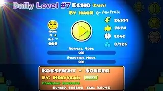 Geometry Dash World | Daily Level #7 | Echo by haoN (Hard/Coins) - Porky