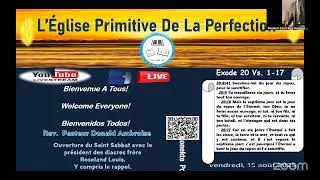 Ouverture du Saint Sabbat- Vendredi 15,  Août 2025- President Diacre Frere Roseland Louis