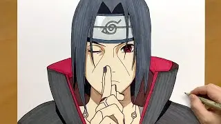 How to Draw Itachi Uchiha from Naruto || Step by Step Anime Art || Easy Naruto Drawing