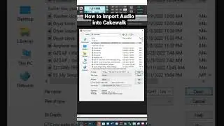 How to import Audio into Cakewalk